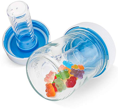 Masontops Jar Safe - Child Proof Herb Container - 2PK - Airtight Storage - Regular Mouth Jar Lock - Stash Bottle Locker