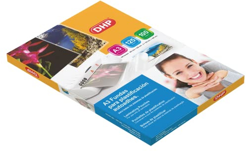 DHP Laminierhüllen, A3, selbstklebend, 125 Mikron, glänzend, Box mit 100 Stück
