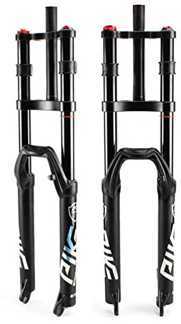 MTB Suspension Fork 26/27.5/29 Inch Magnesium Alloy Double Shoulder Down Bike Air Fork 28.6 mm for Mountain Bike DH A, 26 Inch