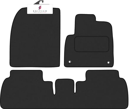 BCM Tailored Car Mats For Vauxhall Combo Life MPV 2019-Onwards, Carpet | 3-Piece Van Mats, Custom Tailored Fit, Anti-Slip, Fitted With Clips