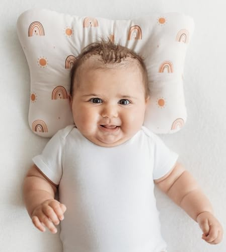 Stork Drop - Cuscino per bambini di massimo comfort | previene e corregge la sindrome della testa piatta (plagiocefalia) | rete 3D Air Mesh traspirante | cotone biologico | lavabile in lavatrice |