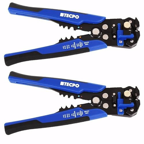TECPO 2x Automatische Abisolierzange Crimpzange Kabelzange Kabelschneider Zange