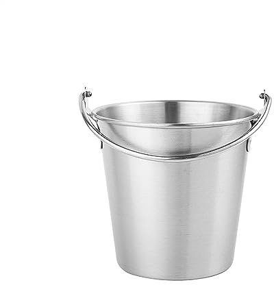 DDKYHU Seau à Glace en Acier Inoxydable Mini Seau à Glace Portable Multifonctionnel pour Bar KTV Snack Seau Nuggets de Poulet Chips de Pommes de Terre Conteneur Vin Bi