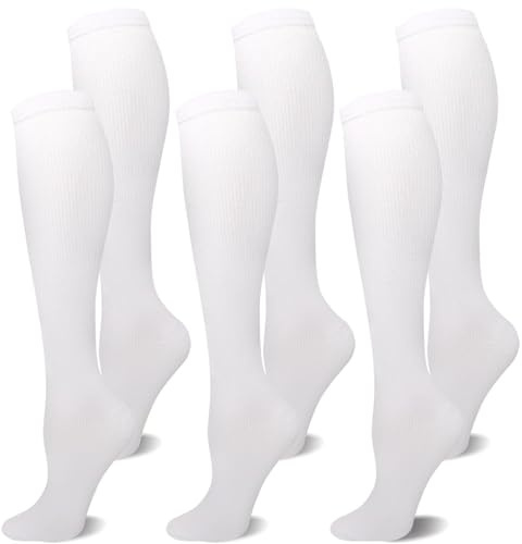 CAMPSNAIL 3 Paar Kompressionsstrümpfe Damen und Herren Stützstrümpfe | Kompressionssocken Kniestrümpfe,Compression Socks für Flug Sport Reisen Laufen Krankenschweste