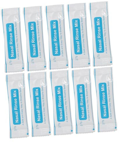 minkissy Nasal Cleaning Salt Packets 2.7g x 40 Sachets x 2 Boxes Iodine-Free Physiological Saline Fast Dissolving Nasal Cavity Protector and Irrigation