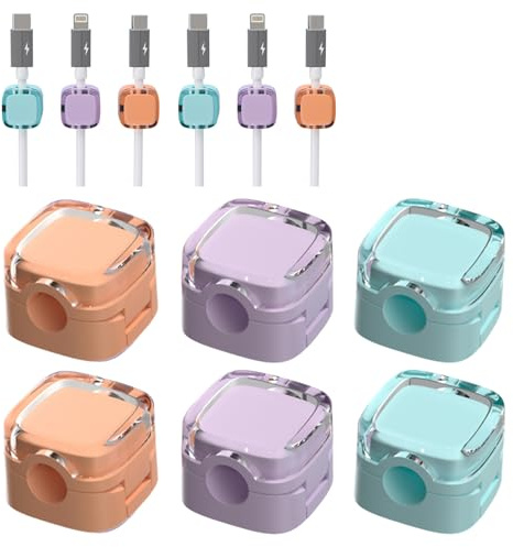 6 Stück Ladekabel Magnetische Kabel Organizer Lagerung Halter Kabelhalter Selbstklebend, Magnetic Cable Clips, Magnetischer Schreibtisch Kabelorganisator für Kabel, Schreibtisch, Nachttisch, Ladekabe