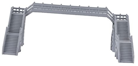 BEBEMOKO 1:87 Scale Mini Overhead Footbridge Model Diy Plastic Building Model Railway Scenery Sand Table Decoration for Layouts