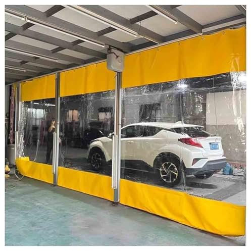 Industrielle Auto Wasch Garage Trennwände Türvorhang Magazin Trennwand Raum Glas Außenvorhang gelb 2,6 x 4 m