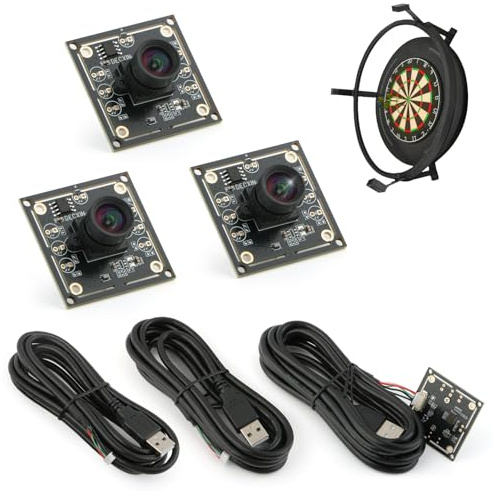 3 Pack OV9732 Modulo Fotocamera 100 Gradi per Auto Freccette Sistema Fotocamera 1 MP 1280 x 720 30 fps Riconoscimento Facciale Acquisizione Immagini 2 m Cavo Uscita USB 2.0 per WinXP/7/8/10/Linux