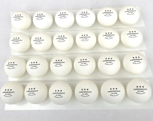 Generisch 24 stück Tischtennis Bälle 3 Stern 40+ / 40 mm Farbe Weiss Top Premium Qualitäts Bälle Tischtennisbälle
