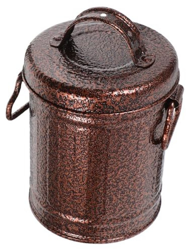 Yardenfun Retro Aschenbecher Verzinktem Tragbarer Aschenbehälter Mit Deckel Für Innen Und Außenbereich Stilvolle Tischdekoration Für Zuhause Und Garten