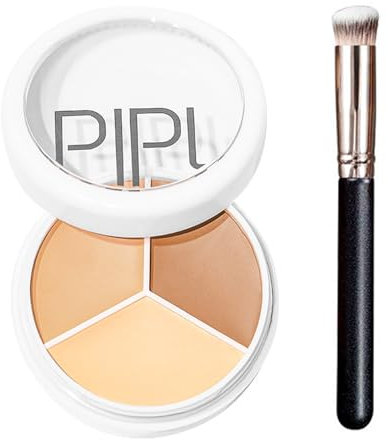 ZWWOGE 3 in1 Palette Concealer,Correttore Astra,Correttore Crema,Full Coverage Concealer,Cream Palette, Impermeabile a Lunga durata,Viso Correttori Makeup,Contorni Evidenziati