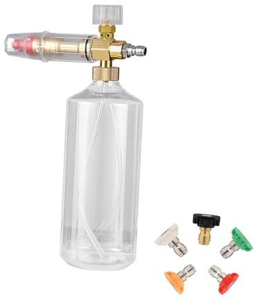 Qianly Pulvérisateur d'eau 1 L avec 5 buses pour nettoyage automobile et jardinage, Petite Bouche