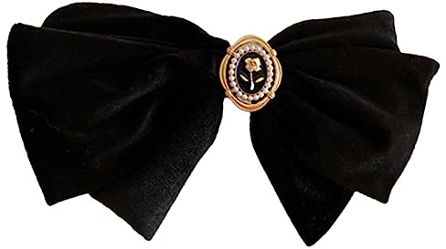 HEMOTON Großer Haarklammer Schleifen Haarclip mit Perlen und Blüten Modischer Damen Haarspange für Hochzeit Party Alltag Langlebig und Sicher Eleganter Haarschmuck für Frauen und Mädchen