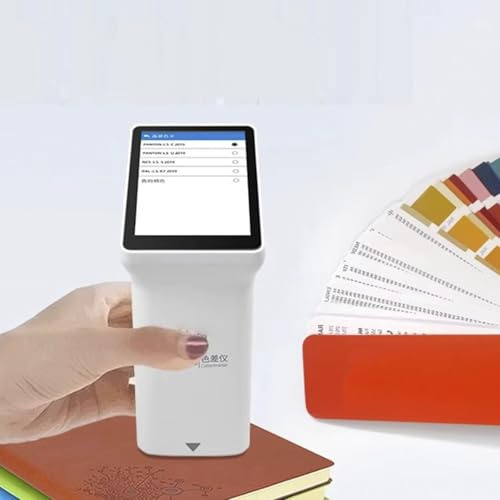 FLNOZAMZ Colorimètre D/8°, colorimètre numérique LS173, testeur de Couleur Portable, analyseur de différence de Couleur 3,5 Pouces, colorimètres à Ouverture 8 mm