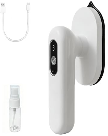 SL Euthtion Mini plancha de viaje inalámbrica para ropa, portátil, recargable por USB, funciona con pilas, mini plancha de prensa de calor, 3 ajustes de temperatura, soporta planchado en seco y húmedo