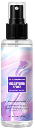 Spray pour perruque pour cheveux humains – Spray coiffant pour perruque à sec de 100 ml, nourrissant non gras, brillance pour, hydrate les accessoires d'extensions | Anti-nœuds