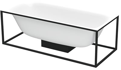 Bette Lux Shape Rechteck-Badewanne freistehend 170x75x45cm, 2 Rückenschrägen, 3451-, Farbe: Weiß - 3451-000