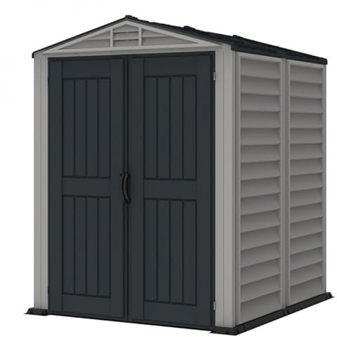 Duramax YardMate Hangar de jardin en plastique avec plancher en plastique Anthracite et Adobe