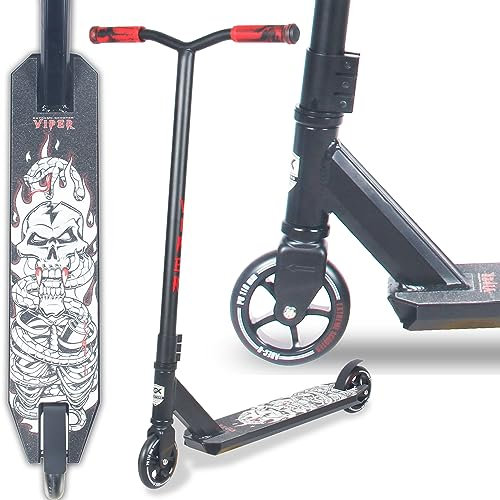 WeLLIFE Monopattini Freestyle Viper RGX Professionale, Manubrio HIC System, Ruote PU 110mm e Cerchi in Alluminio, Cuscinetti Abec9, Monopattino Acrobatico per Adulti e Bambini