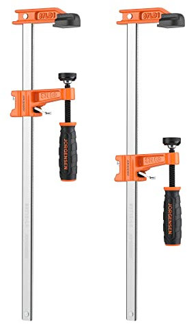 JORGENSEN 300 mm Professional Woodworking Clamps 2 Pack, Quick Release Clamps for Wood, F Clamp Set, Max 136 kg Load Limit