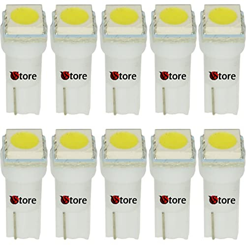 VS 10 Lampade LED T5 SMD BIANCO Per Auto Cruscotto Quadro Strumenti Fari ANGEL EYES Posizione 12V