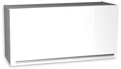 Stella Trading Moderner Hängeschrank Küche mit Klapptür in Weiß - Geräumiger Küchenschrank mit viel Stauraum - 100 x 50 x 34,6 cm (B/H/T)