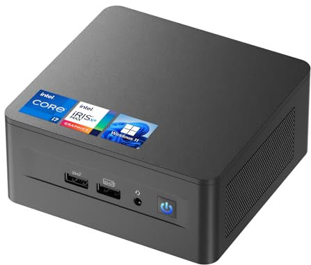NUC adapté pour Intel NUC 12 Pro, ASUS NUC 12 Pro Wall Street Canyon Mini PC, i7-1260P, 16GB RAM, 512GB SSD, Win 11 Pro, supporte 8K/4K, Quad-Display, Ethernet Gigabit, Wi-FI 6E (NUC12WSHi7)