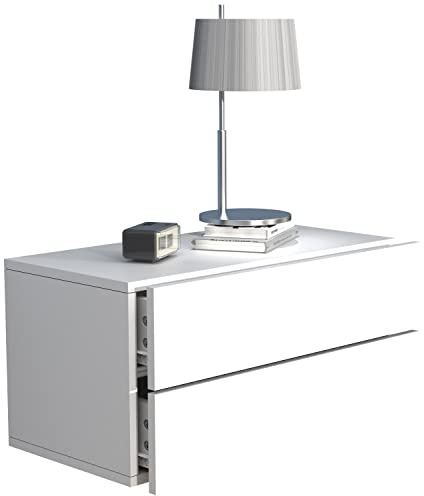 VCM Nachtschrank | Wandschublade | Wandboard | Nachttisch | Maße ca H. 30 x B. 60 x T. 32 cm - Usal L 60 cm