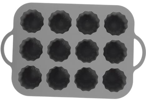 COLLBATH Silicone Muffin Cupcake Baking Pan 12-Cup Reusable Non-Stick Silicone Baking Cups Cylindrical Mini Cake Mold Multi-Functional Bakeware for Home Bakers