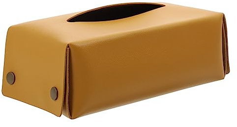 Kichvoe 1 X Rechteckiger Taschentuchbox Für Den Haushalt Taschentuchhalter Serviettenspender Tisch-Taschentuchbehälter Für Badezimmer Küche Schlafzimmer Büro Gelb