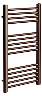 Greened House Brushed Bronze Straight Heated Towel Rail 500mm W x 800mm H Flat Central Heating Towel Radiator