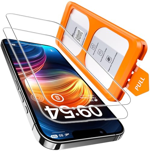 TOCOL für iPhone 12 Pro Max für Panzerglas 6,7 Zoll, Einfache Montage | Anti-Bläschen, 9H Militärschutz Stoßfest Kratzfest Haltbarkeit, Anti-Fingerabdruck, Kompatibel mit Hülle, HD Klar, 2 Stück