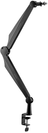 Wiltec Mikrofonarm 80cm Gelenkarm Tischhalterung für 3/8 und 5/8 Mikrofone für Studio und Zuhause