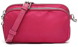MISAKO Vinsoni bolso bandolera pequeño de nylon Mujer - Vinsoni Fucsia 12 X 20 X 5 cm