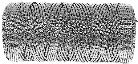 Uonlytech Multipurpose DIY Rope Packaging Rope 1.5mm Metallic Gold and Silver Thread Flat Hollow 16-strand Polyester Twine Non-elastic Wrapping String for Present Tags and Craft Projects