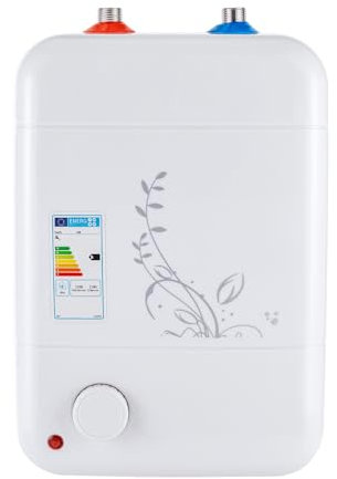 ACROSSPART 8L Kleiner Druckfester Warmwasserspeicher, Untertischboiler Niederdruck, 1500w Elektrospeicher Warmwasserspeicher, Temperatur Einstellba, Warmwasserboiler für Küchenspüle, Bad