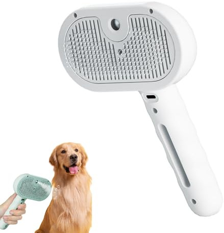 Felanis 3-in-1 Fellbürste mit Sprühnebel Katzenbürste mit Dampf Dampfbürste für Katzen und Hunde, Massage, Grooming & Haarentfernung
