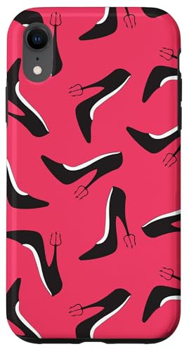 The Devil Wears Prada Pitchfork Stiletto Heel Shoe Pattern Hülle für iPhone XR
