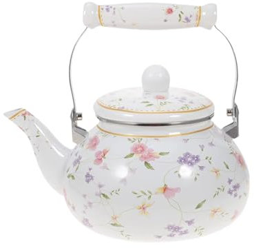 Bollitore Smaltato, Teiera Multifunzione, Design Vintage, Caffettiera, Bollitore per Uso Domestico, Centrotavola da Sala da Pranzo, Fornello