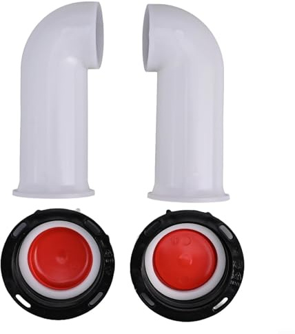 ZWEquipint For IBC Container Adapter 90 Degree Outlet Spout Water Tank Connector Fitting Rainwater Barrel Accessory 60Mm 2 Pack