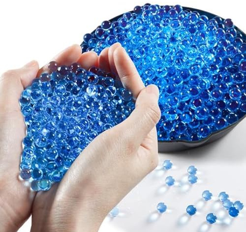 Xyvona 40000 Stück Wasserperlen Blau, Wasserperlen für Pflanzen in Vase, Gelkugeln Blau, Gelperlen für Blumen und Pflanzen
