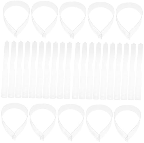 TOVINANNA 80 Pezzi Stecche per Colletto in Plastico Bianco, Strisce per Colletto Camicia, Supporto Collare che Può essere Agganciato senza Influire Sull'aspetto
