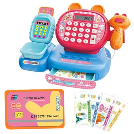 Pädagogische Rollenspiel Kassiermaschine Mit Digitalem Rechnerspielzeug Für Kinder Vorschulalter Safe Design Registrierkasse Spielzeug