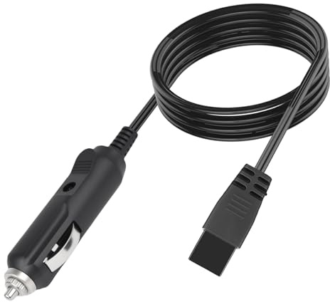 vsshe 12V-24V KFZ Kühlbox Kabel Verlängerungskabel 2 m, DC 12V 10-16 A, für Kühlbox Dometic Alpicool, Waeco CF, ARB, Setpower, ICECO, Zigarettenanzünder stecker 12 V Auto Kühlschrank Netzteil Kabel