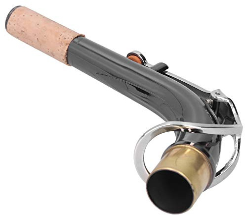 VGEBY Altsaxophon, Ellenbogen-Hals, Musikinstrumentenzubehör für Kohärenten Klang, Transparent, für Saxofonisten, Kork, Messing, Schwarz Vernickelt, 18 X 2 X 8 Cm