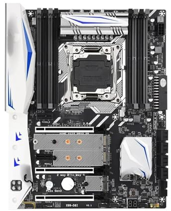 Placa Base Fit For LGA 2011-3 con Kit xeon x99, CPU e5 2680 V4 y 64 GB de Memoria DDR4 2400 MHz REG ECC, Placa f8 ATX Placa Madre