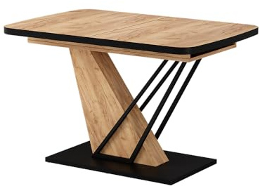 Vicco Esstisch Fenaro, Goldkraft Eiche, 120-160 x 80 cm | ausziehbar, ausziehbar auf 160 cm mit integrierter Einlegeplatte