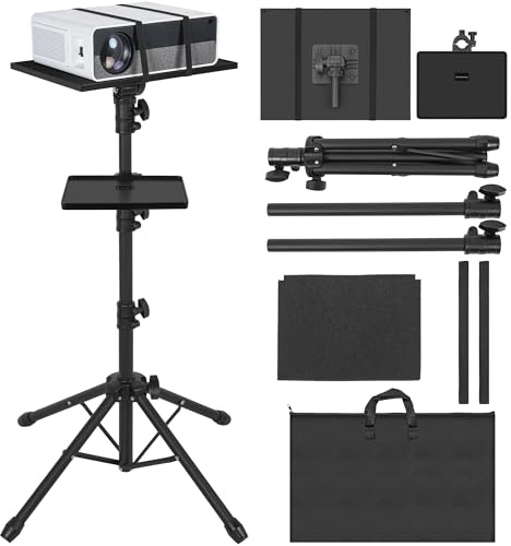 AKOZLIN Support de projecteur portable réglable en hauteur (65-130 cm)