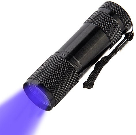 modaao 9 LED Ultraviolet LED Flashlight/Blacklight, UV LED Flashlight,395nm, Pet Urine and Stain Detector, Find Stains on Clothes, Carpet or Rugs